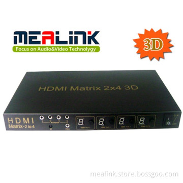 3D 2X4 HDMI Matrix (HDMI V1.3, YL0204)